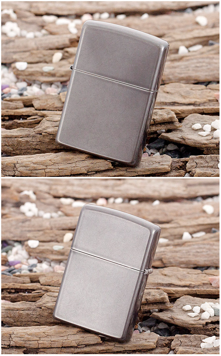 zippo打火机 12年新款 黑光漆光板 28378