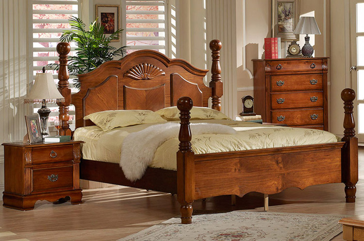 美乐乐家具 帝轩 双人床 实木床 卧室套装 六件套 1.