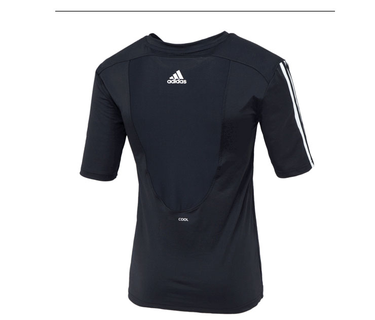 adidas阿迪达斯martial arts系列 运动紧身短袖t恤 aditb371k 黑白 m