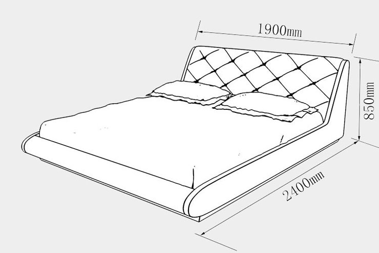 8米双人床 卧室家具 现代风格家具 真皮软床