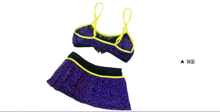 以比赞 冰蓝水蜜桃性感三点装三点式情趣内衣 204072 紫色 均码