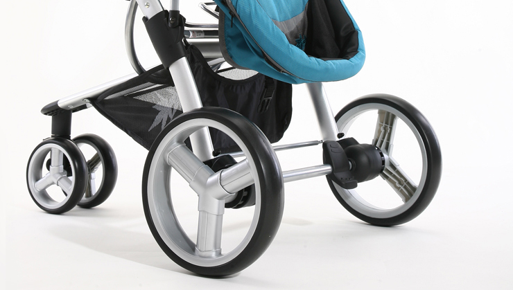 viki威凯s301三轮可换向铝合金手推车童车婴儿车 红色