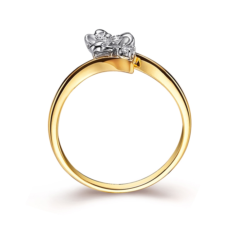 ctf 周大福 chowtaifook 18k金戒指 u16448 13号