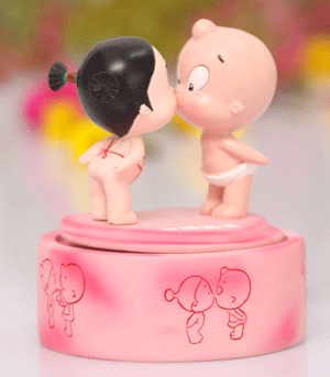 清凉音 小破孩之一吻定情 音乐盒/八音盒 送男女朋友 生日礼物 结婚