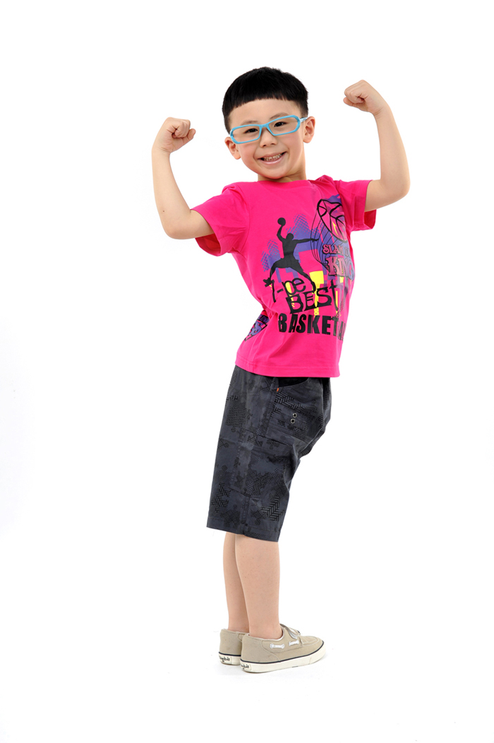 七波辉童装2012新款夏季运动休闲小童圆领纯棉短袖t恤衫a75115 皇家蓝