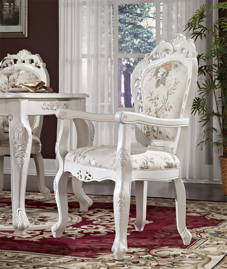 美乐乐家具 欧式家具 新古典家具 实木餐椅 餐厅家具 扶手餐椅 木质