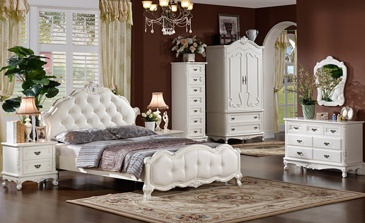 美乐乐家具 妆台 欧式家具 妆台 妆镜 实木家具 白色妆台 欧式田园