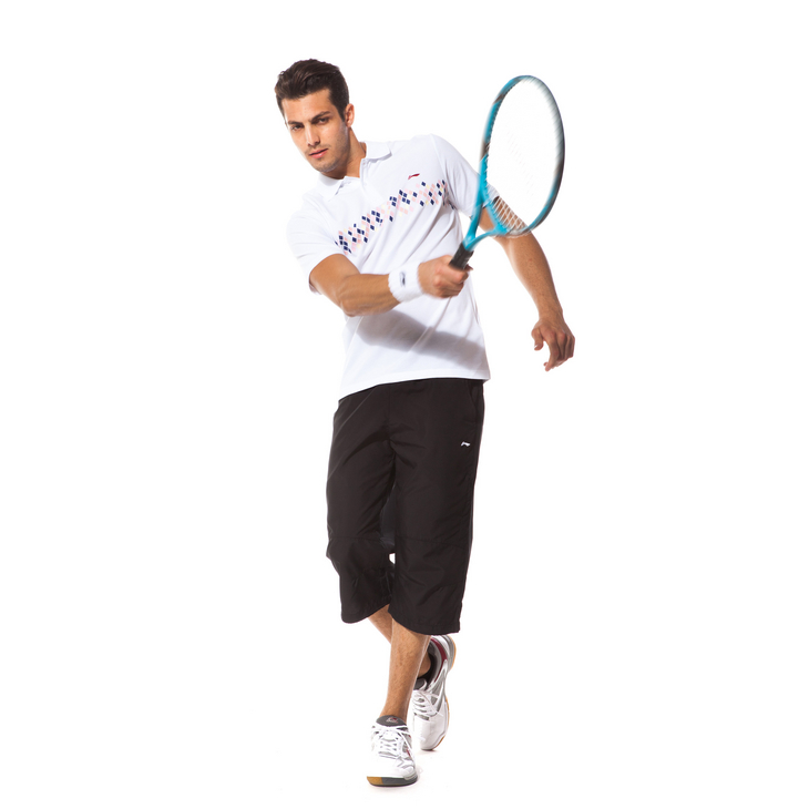 李宁网球系列男子短袖poloaplg185-1 白色系 3xl