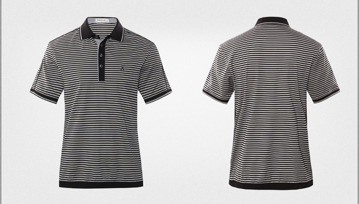 k-boxing 劲霸男装 时尚条纹翻领短袖t恤 tcp2039 浅灰色(浅紫灰) xxl