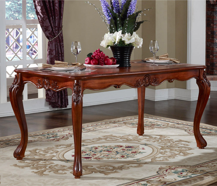 美乐乐家具 帝轩 餐桌餐椅 美式风格 实木家具 餐厅组合 饭桌 餐台