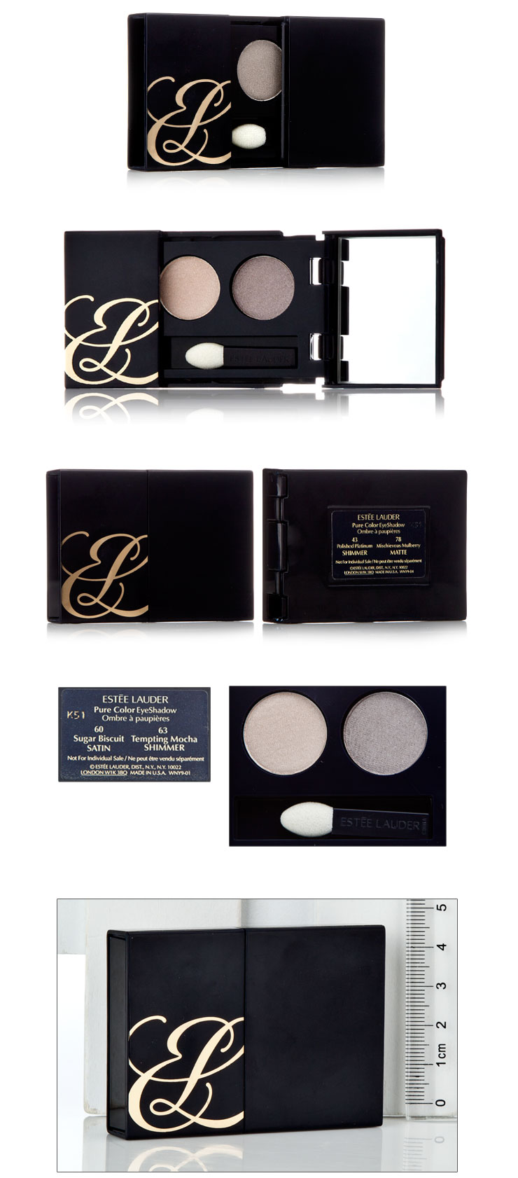 雅诗兰黛 esteelauder 莹粹亮彩眼影 1# 1盒2色