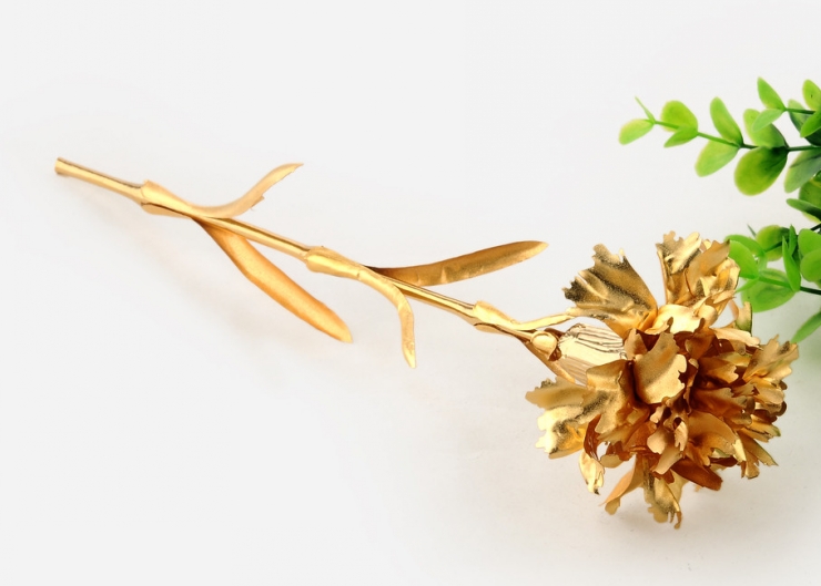 九瓣花 24k金康乃馨花 送母亲生日礼物 送妈妈送长辈礼品 女老师教师