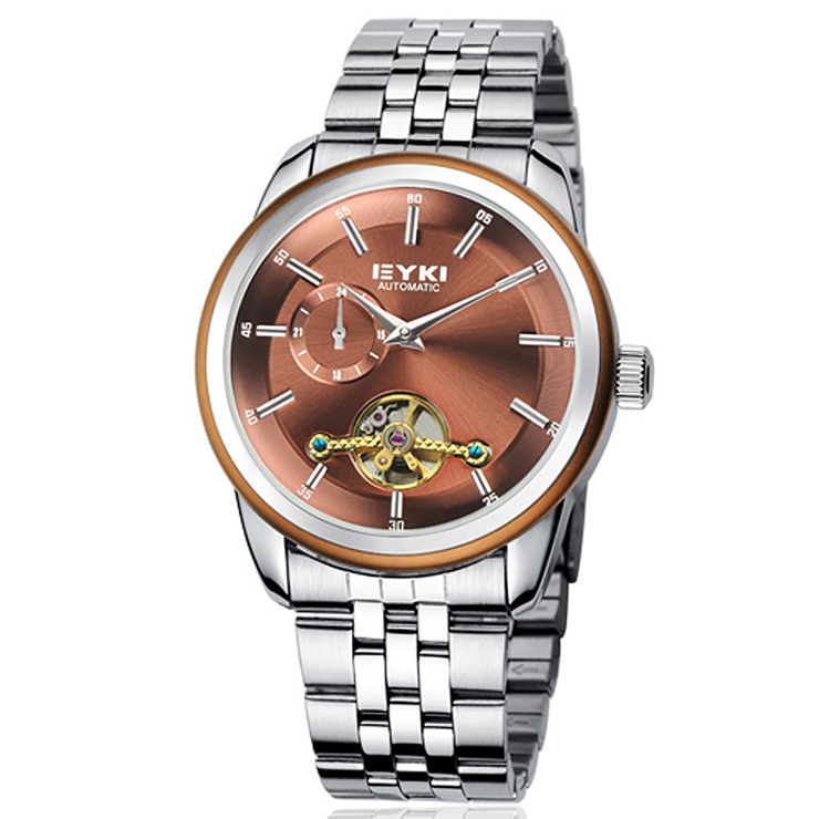 新款! eyki艾奇全自动机械表高档商务时尚男表8573