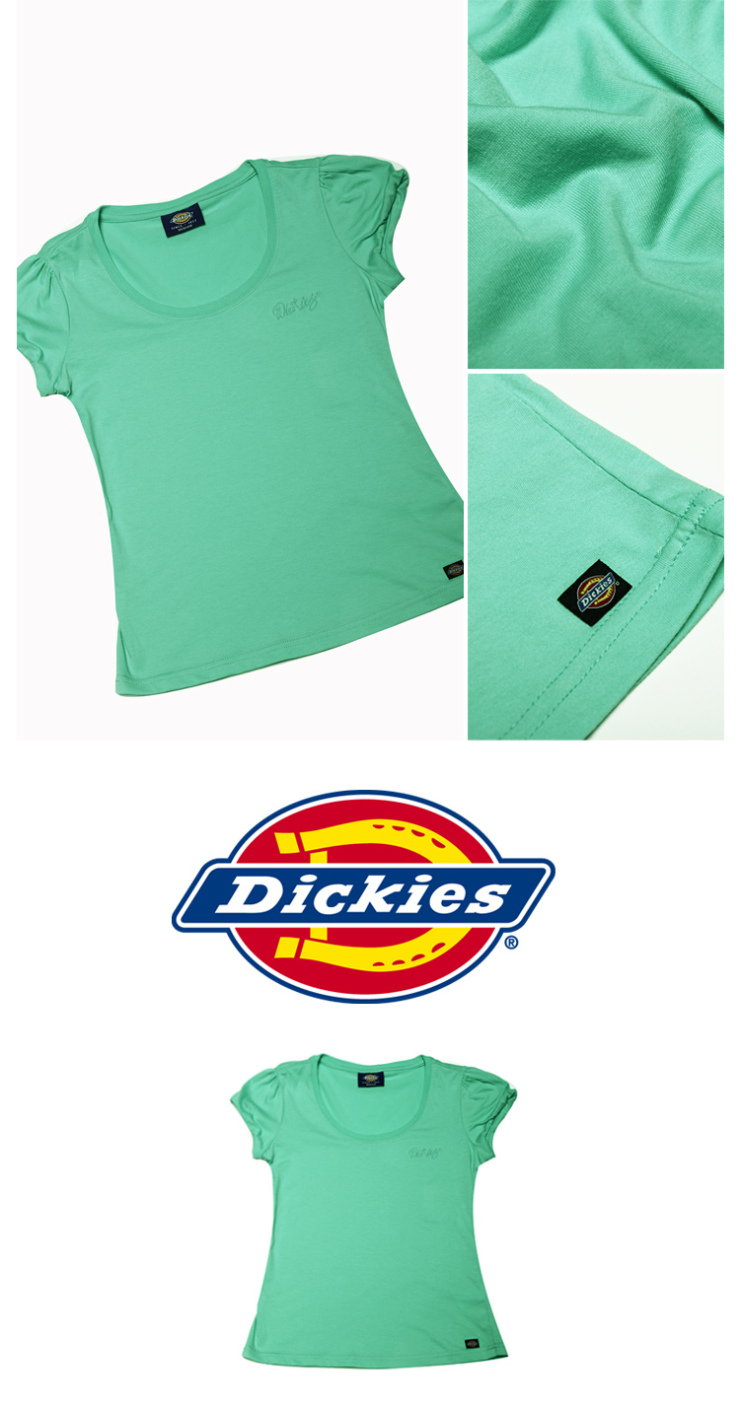 dickies夏季上衣女装 大码潮流女士可爱泡泡短袖打底衫t恤 022026