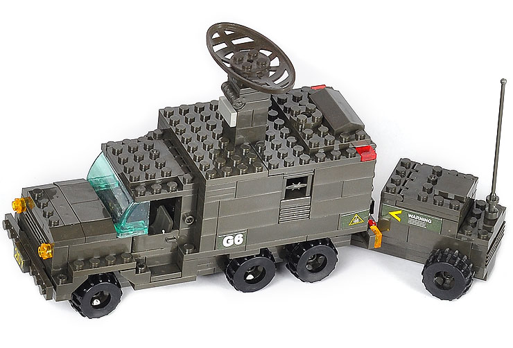 小鲁班 乐高式积木豪华陆军部队防空炮团拼插积木 玩具956片 b7000