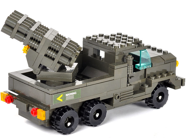 小鲁班 乐高式积木豪华陆军部队防空炮团拼插积木 玩具956片 b7000