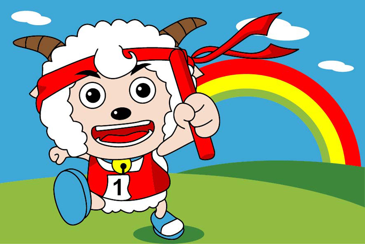 菲绣绣艺 diy数字油画 卡通油画 喜羊羊接力赛 10*15 yh-1595