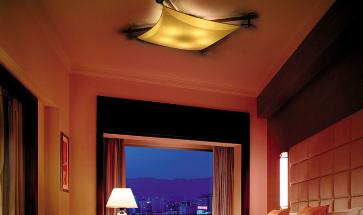 比月照明现代中式羊皮灯饰 双色 暖色 客厅餐厅羊皮灯2017