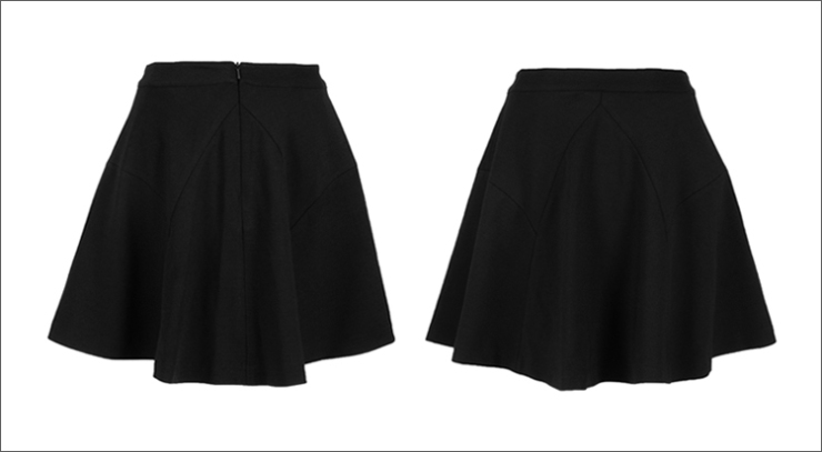 半身裙正反面细节