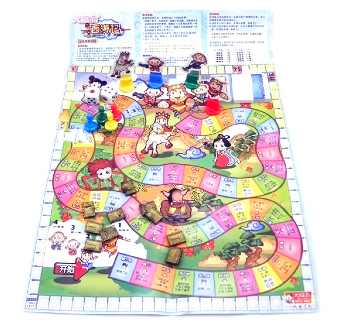 品名:大富翁系列--西游记游戏棋(卡通版) 主要材质:纸制品塑胶品 密胺