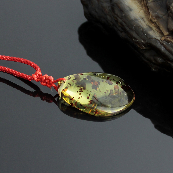 一生一石3a级天然琥珀花珀吊坠随形2-3g附证书