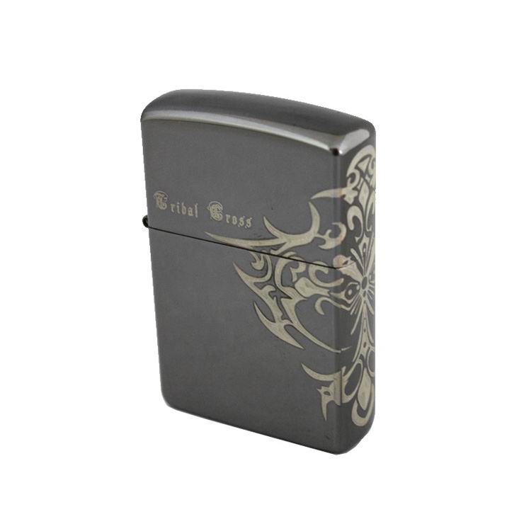 earth打火机 zippo风格 黑冰 十字图腾2008