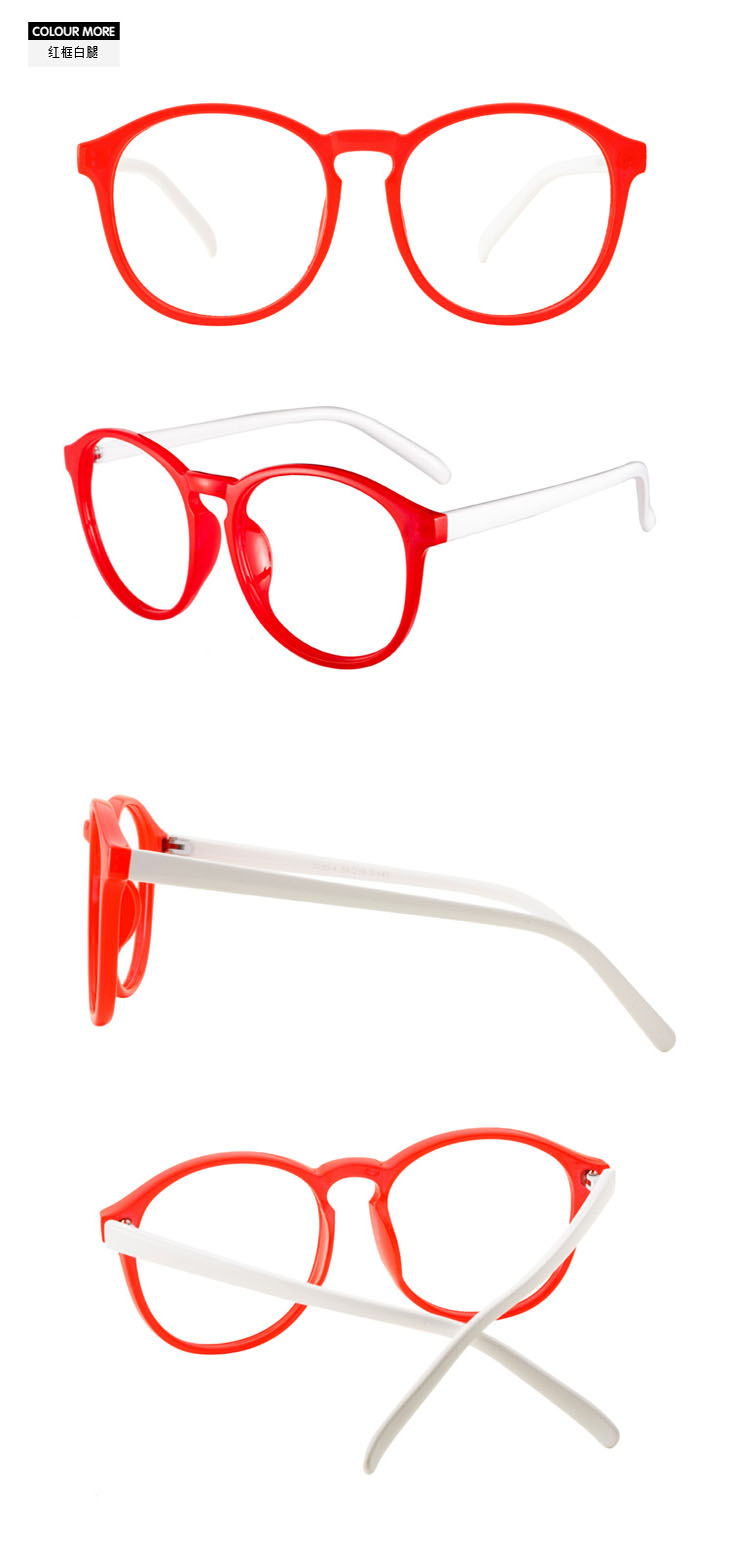 inmix女复古大框眼镜框2079 橘黄琥珀腿