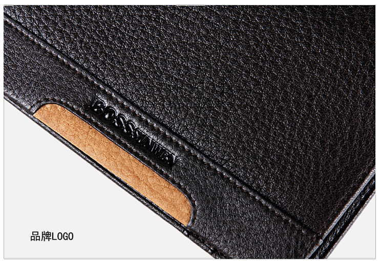 bosssunwen博斯绅威 男士两折竖款钱包s4286-02121b啡色