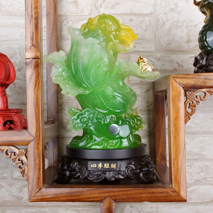 礼之源开光四季旺财 树脂仿玉石 乔迁开业礼品 店堂家居吉祥摆件