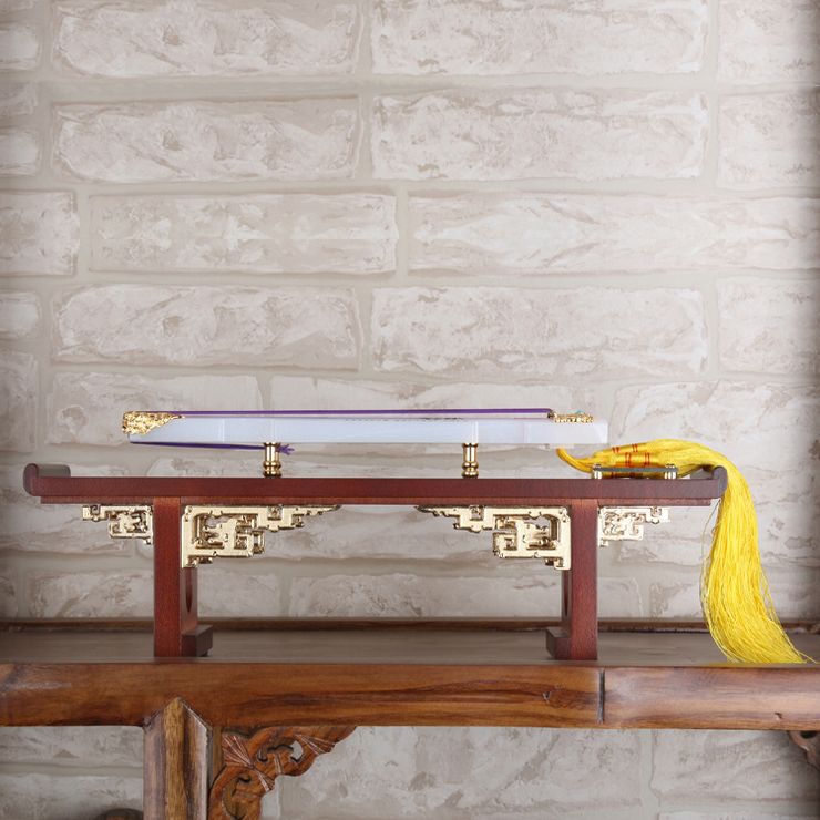 礼之源阿富汗白玉精雕收藏品 家居乔迁生日礼品 友情长存古琴摆件