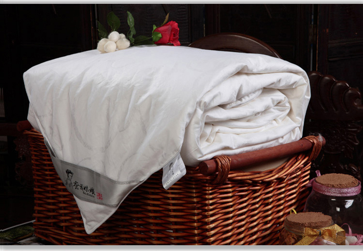 蚕花娘娘蚕丝被 100%一等桑蚕丝全棉斜纹面料冬被 花飞絮桑蚕丝被芯