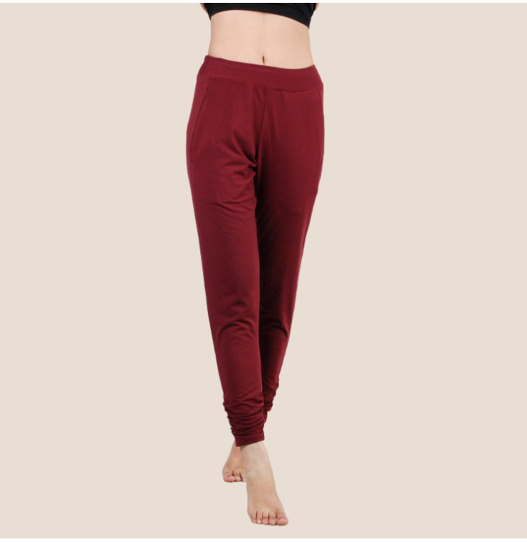 conny哈伦休闲时尚健美舞蹈裤健美裤广场舞蹈裤瑜伽裤yoga 枣红色 m