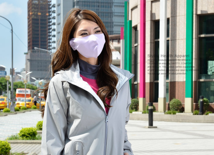 台湾uv100 户外骑车新款男女可过滤灰尘的防晒口罩2个装(抛弃式)