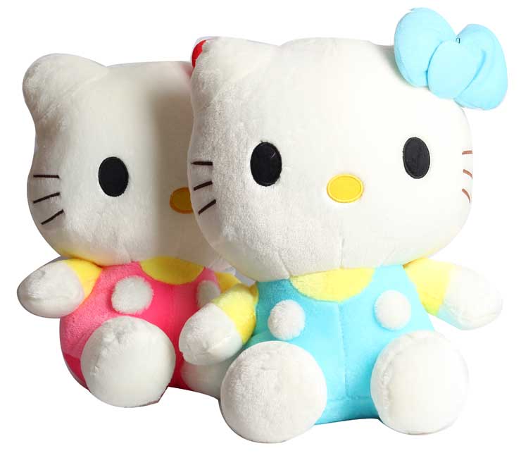 香顺阁 kt猫咪凯蒂猫毛绒玩具 蓝色 68cm