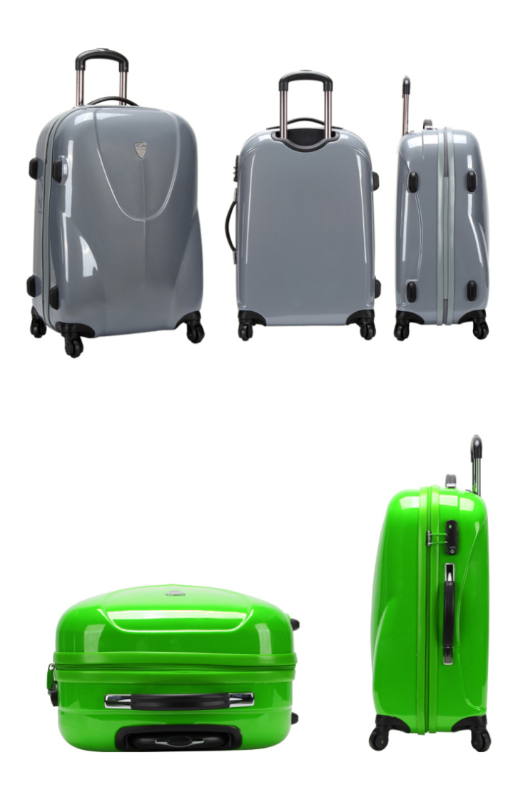 亚洲豹拉杆箱万向轮abs pc24寸女旅行箱拉杆行李箱24寸 99007 红色 24