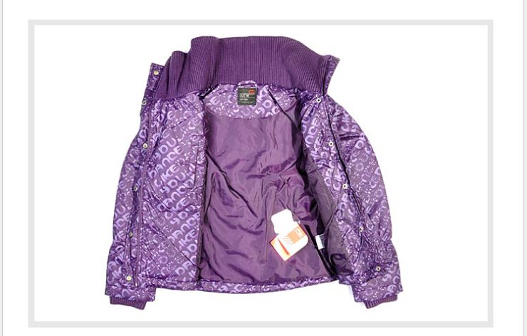 李宁 女 健身系列短棉服 ajme076-1 紫色 m