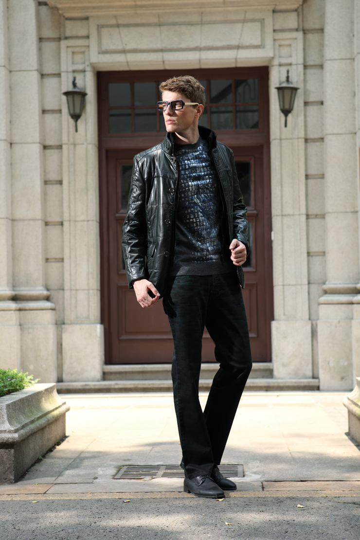 【步云男装】秋冬款 立领夹克棉衣 男棉衣夹克外套 12259 咖啡色 170