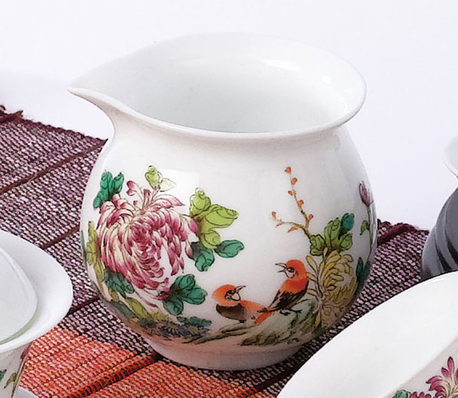 "618爆品抢先逛"怀泉huaiquan 高档陶瓷茶具 13头粉彩菊花功夫茶具