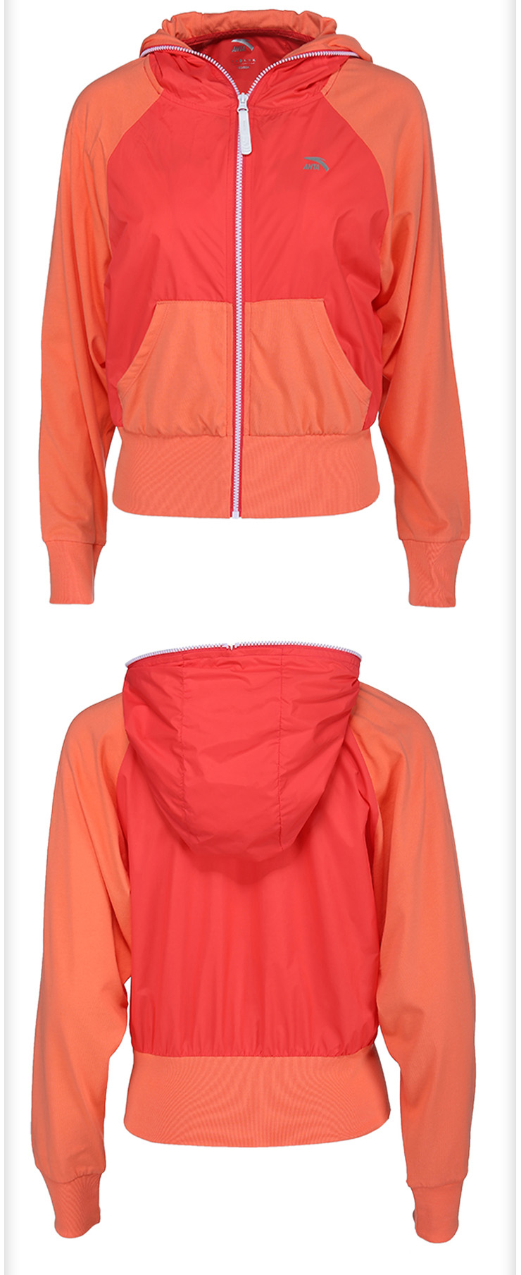 anta安踏女装外套连帽针织运动上衣运动服装女款66313709 黄色 m.