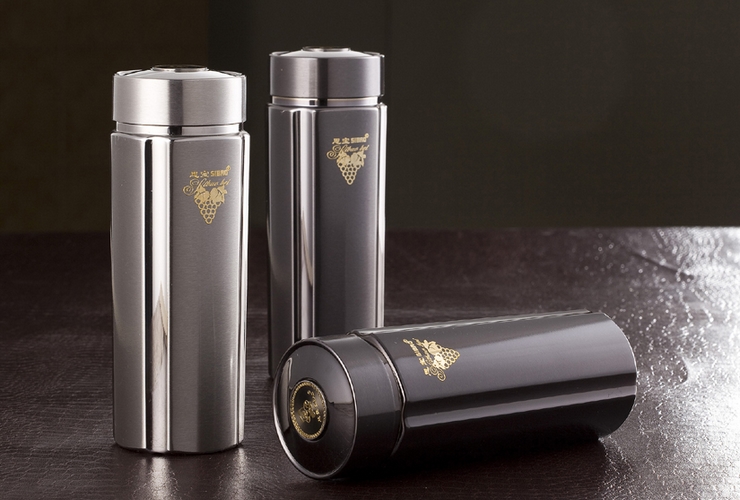 思宝真空保温杯方舟7号350ml礼盒装 枪色