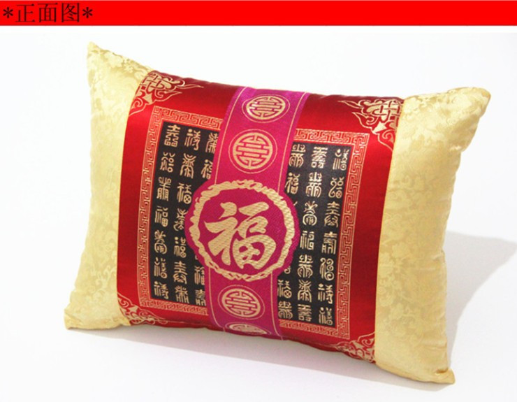 千功坊 古典喜庆红木家具抱枕 红木沙发靠垫靠枕 福字图53*37cm 福字饱满加重靠背