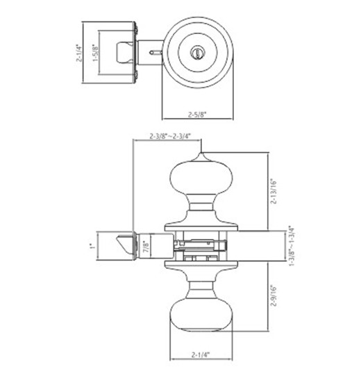 适装尺寸: 门孔尺寸: 门面开孔直径∮54mm,锁舌开孔直径∮25mm 适装门
