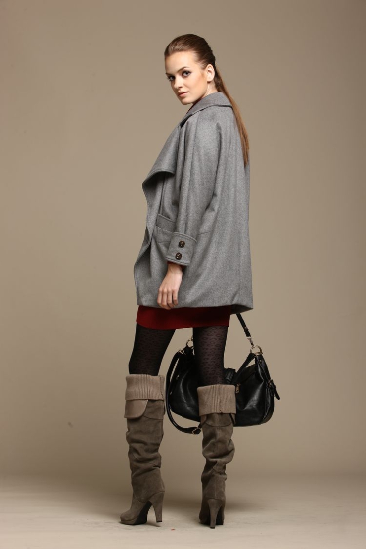 冬装清仓 心吻 sunmonth 冬季女装 英伦风休闲时尚 中长款毛呢外套