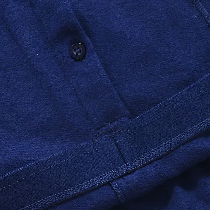 凯洛琪 中厚 高级莱卡弹力发热 立体裁剪 保暖内衣 套装男士 深蓝色