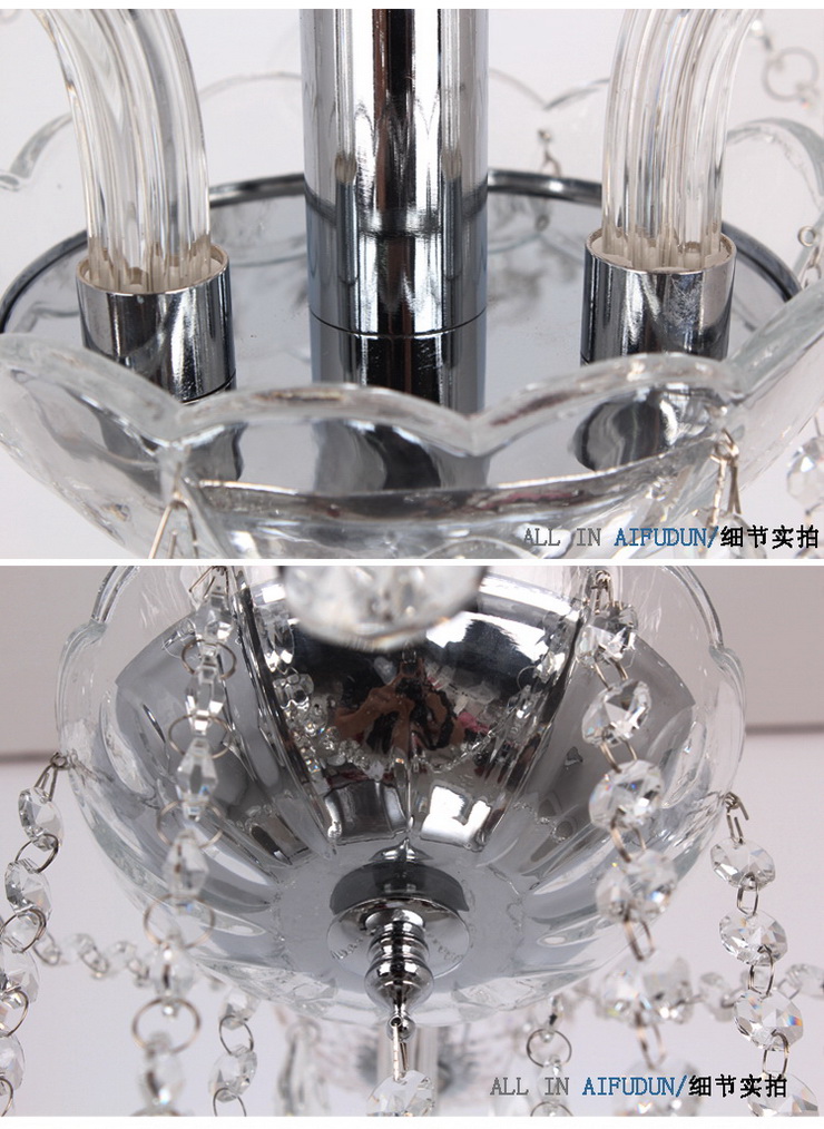 埃弗顿灯饰 MD9068-3水晶吊灯 欧式经典透明玻璃客厅水晶吊灯 餐厅灯卧室吊灯 k9水晶