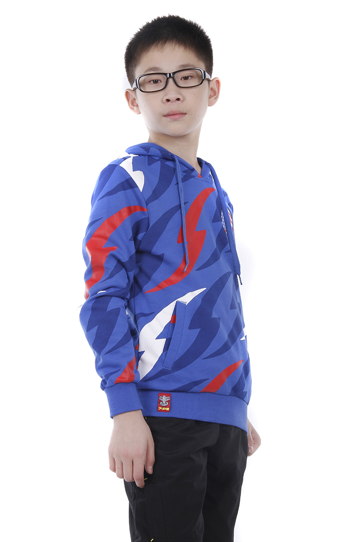 七波辉童装(7-poove)2012秋冬新款男中大童时尚炫酷休闲运动套头儿童