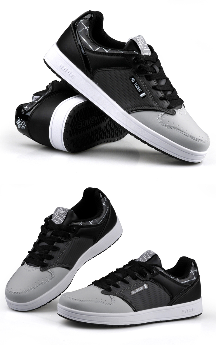 八哥bage 休闲板鞋 男式女式 情侣板鞋 11147 黑灰 43