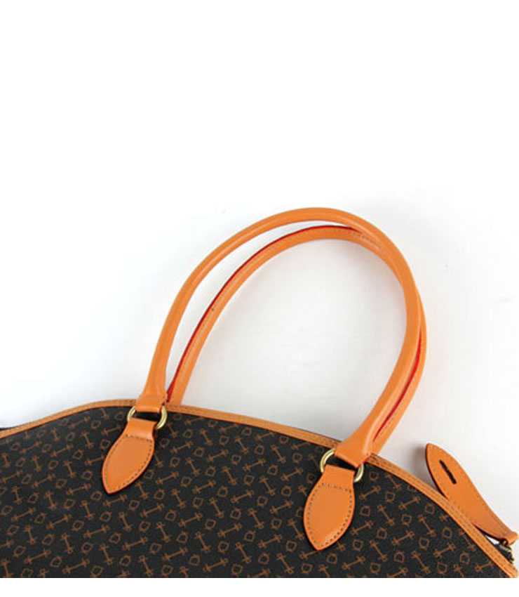 eliza crown 皇冠特殊pvc配牛皮女包301088黑色