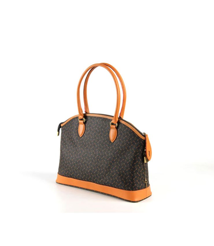 eliza crown 皇冠特殊pvc配牛皮女包301088黑色