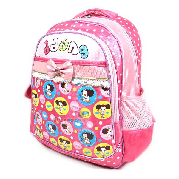 冬己(ddung)迷糊娃娃卡通小学生双肩书包1006 玫红 均码